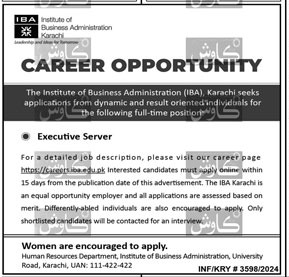 Latest Jobs at the Institute of Business Administration in Karachi for 2024