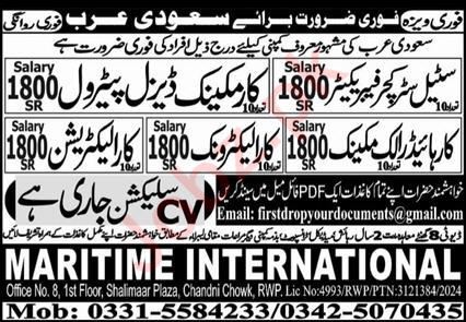 Saudi Arabian Maritime International Jobs 2024