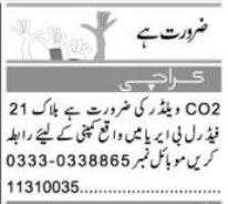 Jobs for CO2 Welders in Karachi by 2025