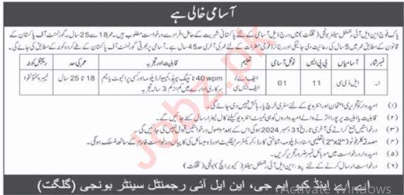 Pakistan Army NLI Regimental Centre Gilgit Job 2024