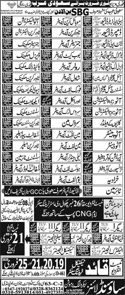 Saudi Arabian Jobs for Tower Crane Engineers and Riggers 2025